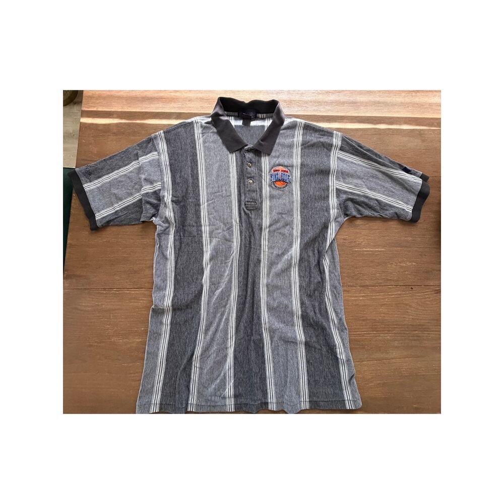 Antigua 1998 NCAA Final Four Striped Polo Shirt Gray Orange Men’s XL